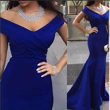 Royal Blue V Neck Floor Length Mermaid Long Evening Dress Royal Blue Dresses Mermaid Evening Dresses Blue Evening Gowns