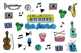 Download Set Of Music Doodle Handdrawing Vector Graphic By Bayfont Creative Fabrica SVG Cut Files