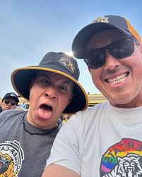 First win for the @hamiltontigercats! Against the Argos as well!! Way to go  guys. Awesome night with Will, Cousin Ron, Curtis Merrick, and the grey  pole...our new buddy! Awesome to run into