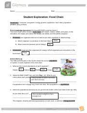 Student exploration food chain gizmo answer key. Foodchainse Docx1 Docx Name Date Student Exploration Food Chain Vocabulary Consumer Ecosystem Energy Pyramid Equilibrium Food Chain Population Course Hero