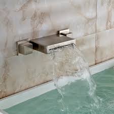 Maybe you would like to learn more about one of these? Shop Sacramento Brushed Nickel Wall Mount Double Handled Bathtub Faucet At Fontanashowers Com