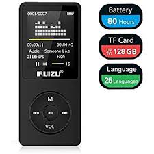 Mp3 Player Ruizu X02 Ultra Slim Music Player With Fm Radio Voice Recorder Video Play Text Reading 80 Hours Playback And Expandable Up To 128 Gb