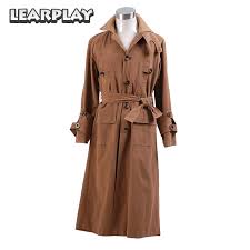 Blade Runner Costumes Rick Deckard Cosplay Trench Brown Coat