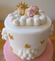 Baby On A Cloud Baby Shower Cake Baby Shower Cakes Baby Shower Cake Topper Christening Cake Girls
