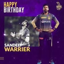 For thursday's third t20i then, net bowler sandeep warrier was picked, and that is how he became india's newest recruit. Kolkata Knight Riders Happy Birthday Sandeep Warrier Facebook