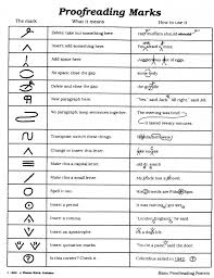 Proofreading Marks Editing Writing Editing Symbols English Writing Skills