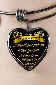 Best Birthday Gift For My Wife To My Gorgeous Wife I Love Husband Luxury Necklace Birthday Anniversary Graduation Gift Best Gift For Wife Anniversary Gifts For Husband Christmas Gifts For Wife