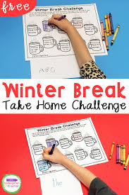 Many of the listed activities are foundational and several aligned with common core standards and all Free Winter Break Homework Editable Printable For Pre K Kindergarten
