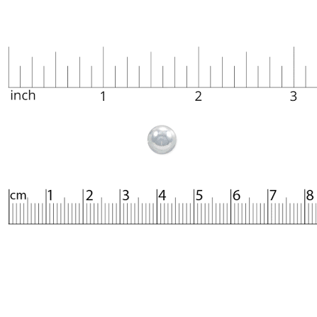 Round Bead Lightweight 8mm Sterling Silver (1-Pc)
