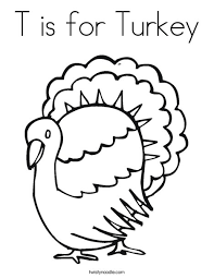 Coloring pages with funny angry turkey walking on the farm. T Is For Turkey Coloring Page Twisty Noodle