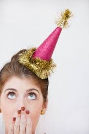 DIY Glitter Holiday Party Hats