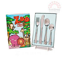View all animals & dinosaurs. Stainless Steel Childrens Zoo Animals Cutlery Set 4pce Ebay