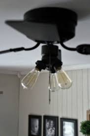 It is a better combination of a ceiling fan and industrial chandelier. Super Easy Industrial Style Fan Makeover Seeking Lavendar Lane Ceiling Fan Makeover Ceiling Fan Diy Ceiling Fan With Light