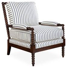 Bankwood Spindle Chair Navy Stripe Spindle Chair Living Room White Blue And White Living Room