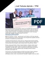 Tertuduh telah melakukan kesalahan yang boleh dihukum di bawah seksyen 4(1)(c) akta rumah judi terbuka 1953 dan dibacakan bersama seksyen 34 kanun keseksaan. Best Akta Rumah Judi Terbuka Documents Scribd