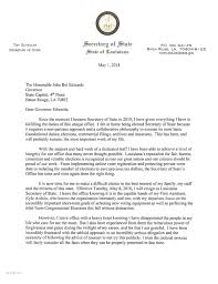 Template lettr to the secretary of state for a change of register. Pdf Read Secretary Of State Tom Schedler S Resignation Letter Theadvocate Com