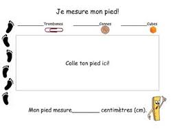 French Measurement Activity Measurement Activities Kindergarten Math Teacher Newsletter
