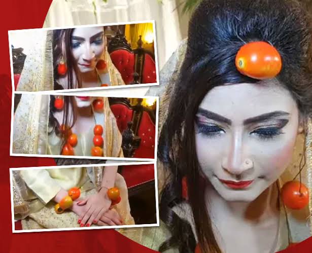 Image result for pakistan tomato bride jewellery"