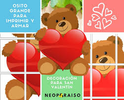 Os moldes foram criados com linha pontilhada para economizar tinta da sua impressora. Osito Para Imprimir Y Armar