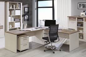 Computer schreibtisch mit regalen oder schränken wichtige lieferinfo: Forte Torie Eckschreibtisch 90 In Weiss Braun Mobel Letz Ihr Online Shop