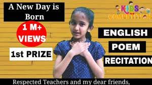 Listen to poems for kids online for free! English Recitation Competition For Class1 Class2 Class3 Prize Winner Poem In School Youtube