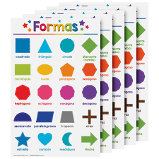Spanish Shapes Chart for Kids | Educational Visual Learning Aid | 11" x 17"
