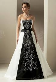 Ball Gown Black And White Wedding Dresses Pin Su Black Wedding