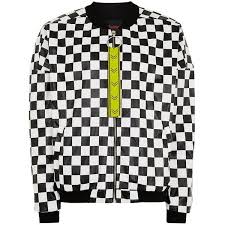 Black And White Checkered Jacket Topman Granted Black And White Check Bomber Jacket 100 Liked On Polyvore Featuring Men S Fashion Men S Cl Urban Jacket Checkered Jacket Bomber Jacket Men