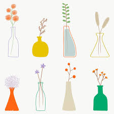 Download Premium Png Of Colorful Doodle Flowers In Vases Pattern On In 2020 Flower Doodles Flower Vase Drawing Flower Illustration