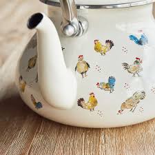 Jacques Pepin Collection Teakettle Sur La Table Chicken Decor Ceramic Painting Vintage Kitchen