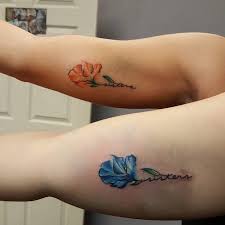 This can be achieved by having a half heart for each recipient. Sister Tattoos For 3