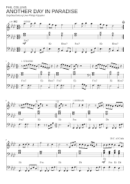''.but seriously''buy the album now! Phil Collins Another Day In Paradise Sheet Music For Violin Bass Strings Group Chamber Orchestra Musescore Com
