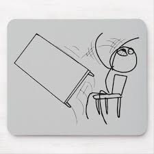 Table Flip Flipping Rage Face Meme Mouse Pad Zazzle Com Rage Faces Table Flip Cereal Guy