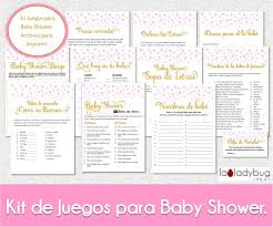 Las tarjetas son imprimibles, bonitas y gratis! Juegos Baby Shower De Nina Para Imprimir 11 Juegos Baby Etsy