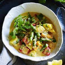 Vegetables In Saffron And Coconut Broth Healthy Recipe Ww Australia Recipe Vegetable Recipes Recipes Ww Recipes