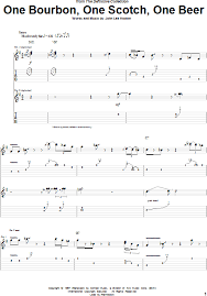 One Bourbon One Scotch One Beer Guitar Tab Zzounds