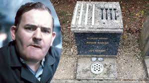 Ronnie barker grave tribute,Four candles/Fork handles.#46