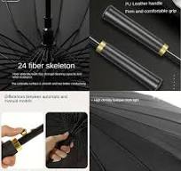 * 24 Ribs for * STRENGTH - Wind-Resistant, Automatic Open Large Umbrella for * Men And Women - Walking Umbrellas, Golf Umbrellas, Holiday Presents