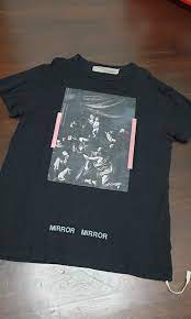 Explore a wide range of the best black mirror shirt on aliexpress to find one that suits you! Off White Mirror Mirror T Shirt Men S Fashion Tops Sets Tshirts Polo Shirts On Carousell