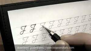 Italic handwriting style became popular during the medieval times. Learn Cursive Handwriting Capital J Youtube