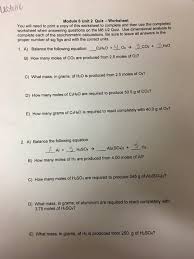 Chemistry unit 1 worksheet 6 dimensional analysis, chemistry unit 1 continue with more related things as follows chemistry unit 5 worksheet 2 answer key, chemistry unit 8. Solved Ectue Module 6 Unit 2 Quiz Worksheet You Will Nee Chegg Com