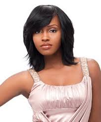 Check out the long hair weave that falls below the shoulders along with the pretty bangs that end some way above the eyebrows. Short Weave Hairstyle For Black Women Hairstylo