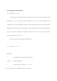 Uji/analisis regresinya dikenal dengan regresi linier sederhana. Doc Analisis Regresi Linier Berganda Anshori Pagan Academia Edu