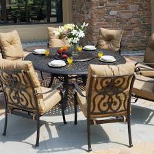 Darlee Santa Anita 8 Person Cast Aluminum Patio Dining Set With Lazy Susan Antique Bronze By D Patio Furniture Dining Set Outdoor Dining Set Patio Dining Set