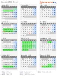 Jahreskalender 2020 hessen zum ausdrucken. Kalender 2021 2022 Hessen