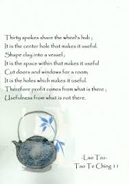 Therefore Profit Comes From What Is There Usefulness From What Is Not There Lao Tzu Tao Te Ching Ch 11 Zen Quotes Lao Tzu Quotes Tao Te Ching