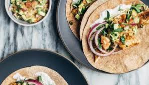 Green onions, lemon, striped bass, extra virgin olive oil, fresh lemon juice and 3 more hake fillets with tomatoes and mushrooms marmita salt, olive oil, parsley, garlic clove, ground black pepper, tomato and 2 more Pacific Cod Fish Tacos With Heirloom Tomato And Peach Salsa