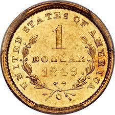 1849 g$1 open wreath ms66 pcgs. Coin Profile 1849 C Open Wreath Gold Dollar Rarest Gold Dollar Issue