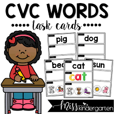 Check spelling or type a new query. Cvc Words Task Cards Miss Kindergarten