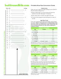 Printable Newborn Shoe Size Chart Templates At